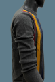 Vneck Gray Sweater Men. 