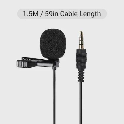 Lavalier Lapel Microphone Kit Clip 3.5mm connector_Tiktok Mic_Best for Mobile and Laptop ZF tech