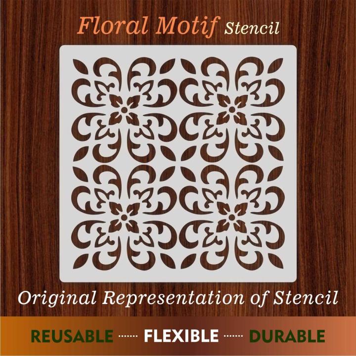 Flower%20Pattern%20Reusable%20Stencil%20For%20wall%20Painting%20Art%20DIY%20Home%20Decor,%20Album%20Crafts%20and%20Canvas%20-%20Image%202
