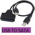 Best USB 2.0 SATA 7+15pin to USB 2.0 Adapter Cable for 2.5 HDD & SDD For Laptop Hard Disk Drive. 