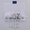 Jewelry Making Cord Ends set Silver. 
