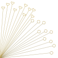 20 Pcs Gold Flower Card Holder Sticks, 12 Inch Metal Wire Floral Picks, Gold Flower Pick Card Holder,Heart, Circle. 