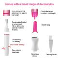 5 In 1 Multifunction Women Hair Removal Electric Shaping Female Shaving Machine - Women Hair Remover Mini Shaver Trimmer Razor For Eyebrow Underarm White. 
