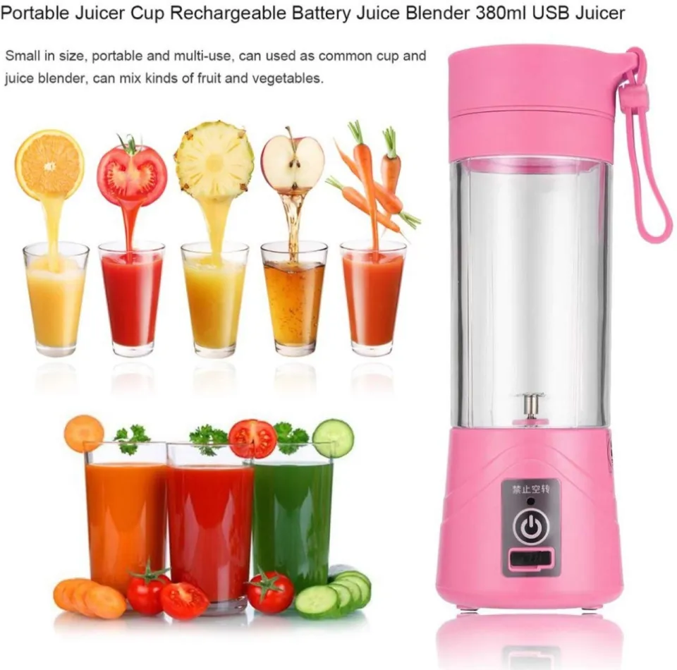 USB Chargeable Juicer Blades Mini Portable Blender 380ml