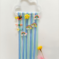 AlineYLingg Rainbow Hair Bow Holder Organizer for Girls Macrame Tassels Home Wall Hanging Hair Clip Hanger Storage Belt Kawaii Room Decor. 