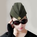 Fashion Military Hat Russian Army Cap Green Camo Badge Women Men Sailor Stage Performance Cosplay Hats Boat Cap Hair Accessories. 