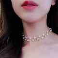 Elegant Pearl Bead Statement Necklace Women Choker Necklace for Women  E-54612. 