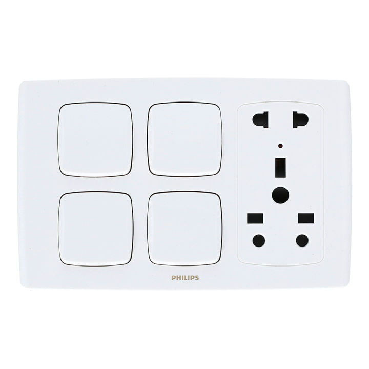 LeafStyle 4 Switch + 1 Multi Socket