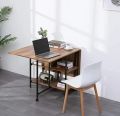 folding dining table with iron base portable. 
