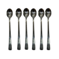 Long Handle Teaspoon 18cm Doted Tea Spoon 6pcs pack 14 Guage Stainless Steel Spoon Coffee Stirring Spoons Kitchen Cutlery  Tableware.. 