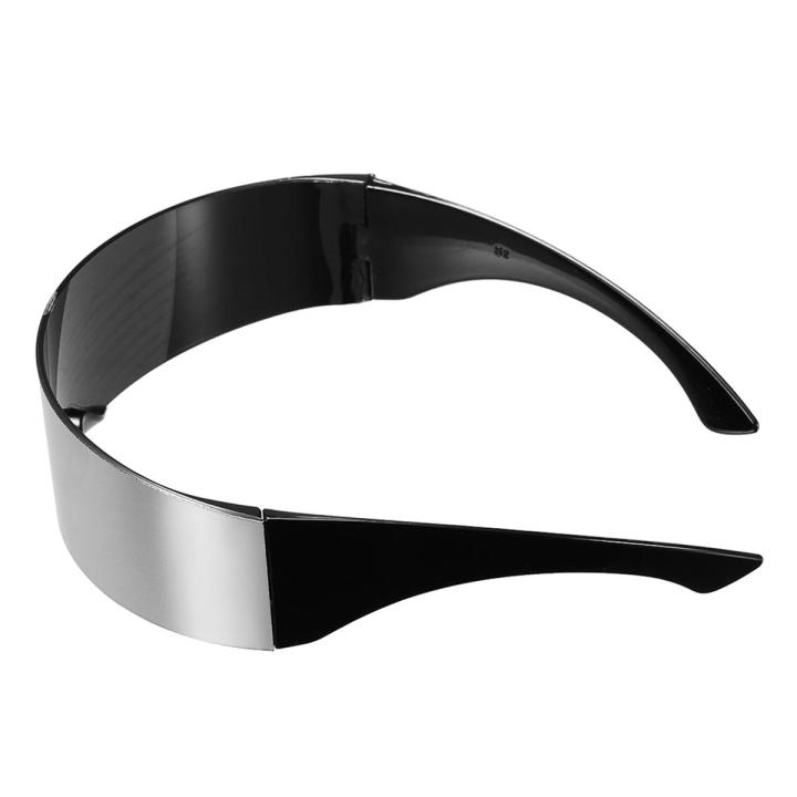 【wenfangdianpu】Round Futuristic Robot Party Glasses Narrow Men Colorful Lens Visor