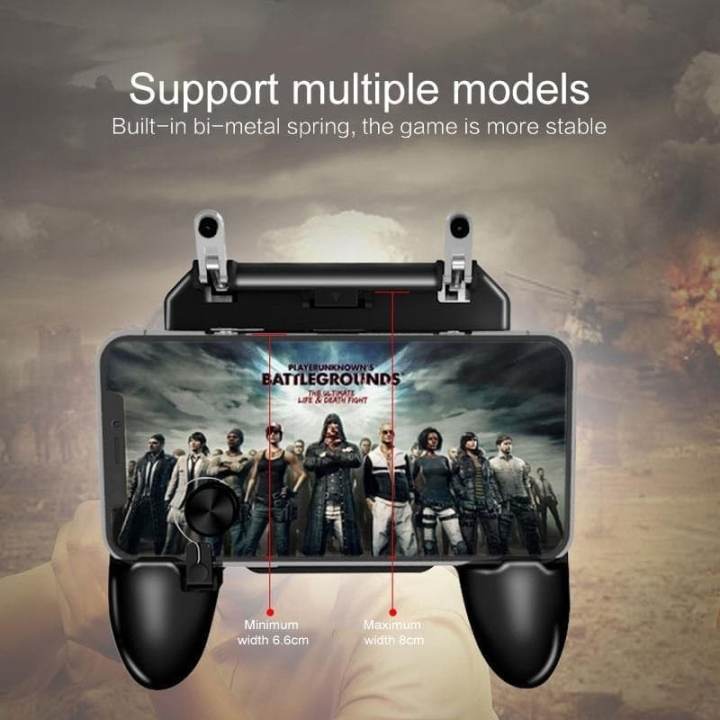 W11+ PUBG Mobile Game Controller Free Fire Joystick Gamepad Metal L1 R1 ...