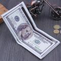 Us Dollar Bill Wallet Brown Leather Wallet Bifold Credit Card Photo. 