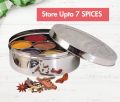 Small Spices Storage Box with 7 Containers 1 Spoon and Lid NON STAINLESS STEEL. 