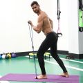 MIYAUP Fitness Exercise 8-line Tension Rope Dual Color Chest Expander Yoga Rubber Band. 