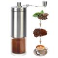 Manual Portable Ceramic Adjustable Settings Hand Coffee Beans Mill Grinder Collapsible Handcrank for Drip Coffee-Stainless Steel. 