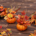 Pumpkin Ornament Crafts Pumpkin Centerpiece Halloween Party Decorations Harvest-themed Party Supplies Artificial Pumpkin Decorations. 