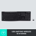 Logitech K270 Wireless Keyboard-Black. 
