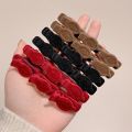 Women's Flocking Braided Hair Clip Korean Double Layer Bangs Hairpin. 