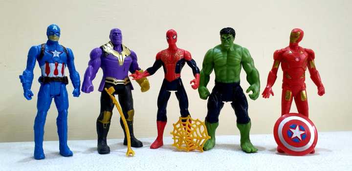 Avengers%20Endgame%20Action%20Figures%20Super%20Heroes%20Spiderman%20Hulk%20Iron%20Man%20Hulk%20Captain%20America-%205%20Figures%20-%20Image%203