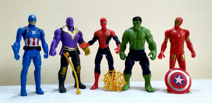 Avengers%20Endgame%20Action%20Figures%20Super%20Heroes%20Spiderman%20Hulk%20Iron%20Man%20Hulk%20Captain%20America-%205%20Figures%20-%20Image%203