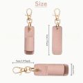 Creative PU Leather Lanyard Pen Holder with Keychain Pen Case Necklace Style Pen Pouch Durable Wear-resistant Keychain Pendant. 