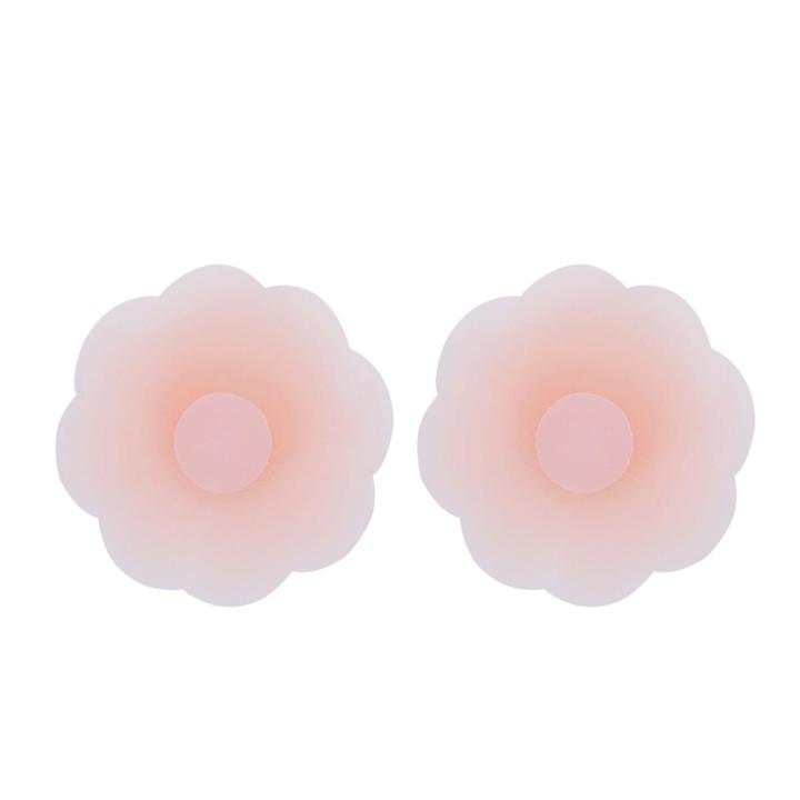 1 Pair Soft Reusable Self-Adhesive Silicone Cover Bra -Reusable Skin Color Stealth Bra Petal Cover Pad