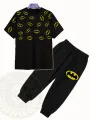 Real Boss By Rich ManBatman Printed T-Shirt and Trouser For Kids Baby Boys And Baby Girls Comfy Summer Tops Clothes Sets Dresses - Tshirts For Boys / Tshirts For Girls. 