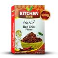 Laal Mirch - Chilli flakes - Red chilli - Flakes - Kuti Mirch - Red Chilli Flakes - Kuti Laal Mirch - Chilli Flakes 100G By Kitchen time Foods. 
