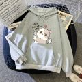 CAT Hoodie For girl & Women Printed Kangaroo Hoodie Pocket Drawstring Pullovers Clothing Long Sleeves Export Quality Winter Wear. 