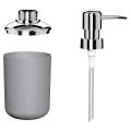 4 Pcs Plastic Bathroom Accessory Set,with Toothbrush Cup(Grey). 