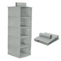 Tidy Hanger Kids Hanging Wardrobe Storage Organiser  5 Shelf Clothes Bag. 
