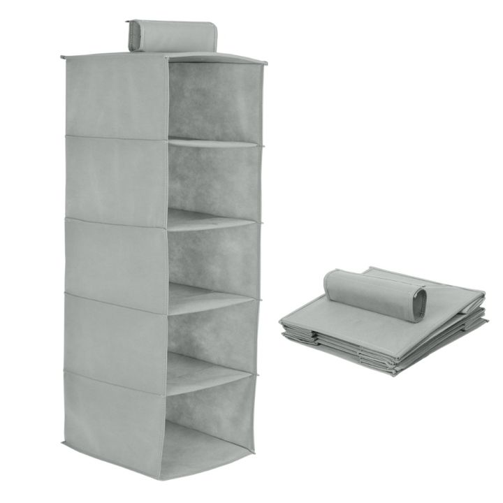 Tidy%20Hanger%20Kids%20Hanging%20Wardrobe%20Storage%20Organiser%20%205%20Shelf%20Clothes%20Bag%20-%20Image%203
