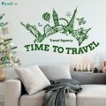 Travel Agency Summer Holidays Adventure Voyage Wall Decals Sticker Home Decoration Living Room Time To Travel Kids Yt1239. 