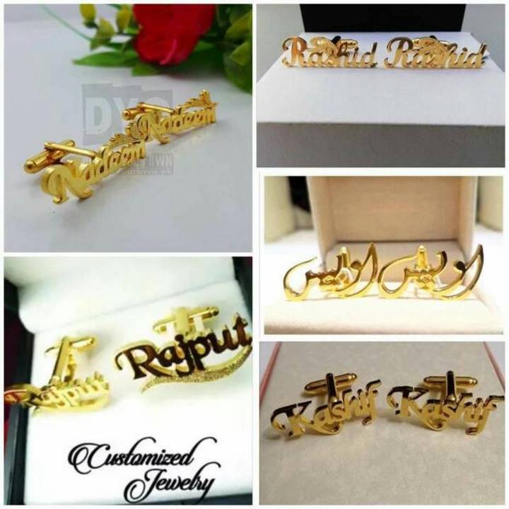 Customized Name Cufflinks Gift Set For Men