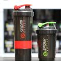 Ibraheemz Mart - 3-in-1 Spider Protein Shaker Bottle Sports Gym Water Bottle Multi-Purpose Shaker with Extra Supplement and Pill Capsule Storage BPA Free Plastic Easy Grip Leak Proof-500ml. 