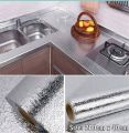 Aluminium Foil Self Adhesive Aluminium Foil Sheet for Kitchen Aluminum Foil Sticker, Anti-mold and Heat Resistant Oil Proof Aluminum Foil Sheet Paper Roll, DIY Sticker for Kitchen Wall, Stove, Drawers and Shelves, Kitchen Wallpaper. 