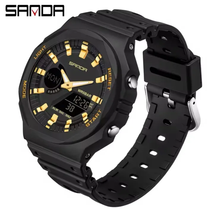 MEN'S%20Dual%20Time%20Wrist%20Sports%20Watch%20Sanda%206016%20Waterproof%20WorldTime%20Model%20-%20Image%208