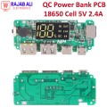 QC Power Bank Module  With Digital Display Dual USB 5V 2.4A Micro/Type-C/Lighting USB Mobile Power Bank 18650 Charging Module Circuit Protection. 
