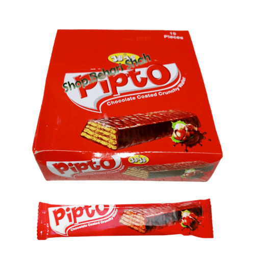 Pipto Chocolate Coated Crunchy Wafer (1 Box in 15pcs)