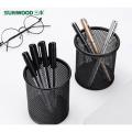Black pcs Round Mesh Metal Pen Pencil Tool Holder, Table Desk Organizer for Home and Office. Round pen holder SW1202. 