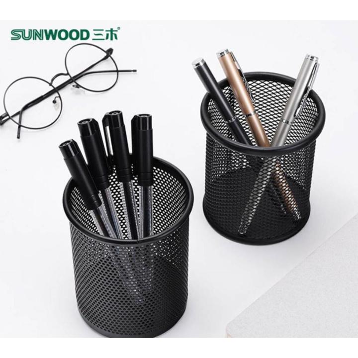 Black pcs Round Mesh Metal Pen Pencil Tool Holder, Table Desk Organizer for Home and Office. Round pen holder SW1202