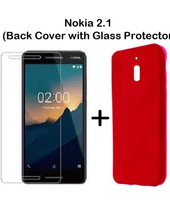 NOKIA%202.1%20Back%20Cover%20With%20Glass%20Protector%20-%20Pack%20of%202%20-%20Image%203