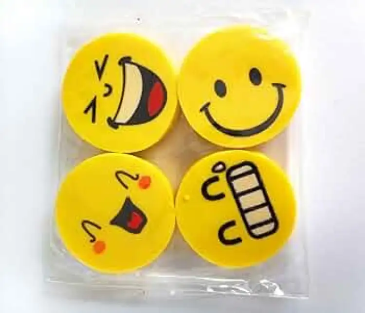 Smiley%20Face%20Erasers%20for%20Kids%20/%20Cartoon%20Eraser%20Emoji%20Stylish%20Erasers%20for%20Girls%20&%20boys%20/%20Cute%20Pencil%20Erasers%20(Random%20Emoji)%20-%20Image%204