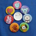 BTS EMOJI PACK of 7 BUTTON BADGE. 