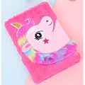 Cute Unicorn Diary Notebook Soft Unicorn Fur Fluffy Diary For Girls With Lined Paper School Stationery Gift For Girls. 