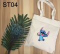 (SHIP TODAY- READY STOCK) Stitch Canvas bag Shopping Tote bags Tote bag Bag Tuisyen Sekolah Tuition bag Shoulder bag. 