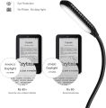 Led Clip Reading Book Light-Raniaco Daylight 12 LEDs USB Rechargeable Reading Lamp-3 Brightness,Touch Switch Bedside Book Light with Good Eye Protection Brightness. 