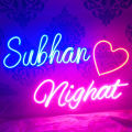 Affordable Neon Signs |Neon Light |Custom Logo |Couple Name |Wedding Signs|Love Sign|Neon Sign Boards|for Home Decor, Room Decoration and Wall Decor with High Quality LED Neon Strips.. 
