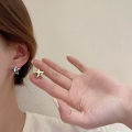 1Pair Fashion Simple Smooth Double-sided Star Earrings For Women Minimalist Ear Buckle Sweet Cool Earrings Punk  Gifts. 